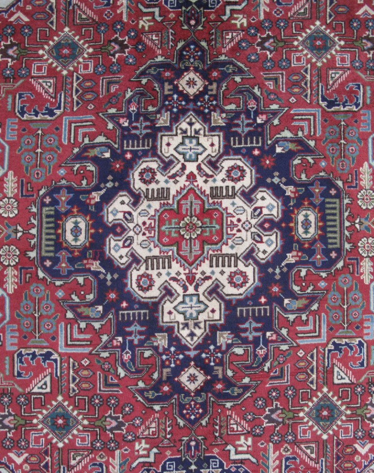 6.9 x 9.2 Persian Tabriz Wool Rug #B-81857