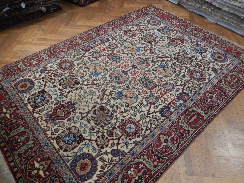 7 x 10 Persian Tabriz Wool Handmade Rug IRAN 1980's  #PIX-23089