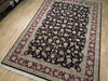 Load image into Gallery viewer, 6 x 9 High Quality Handmade Rug Wool and Silk BLACK Burgundy #PIX-18825