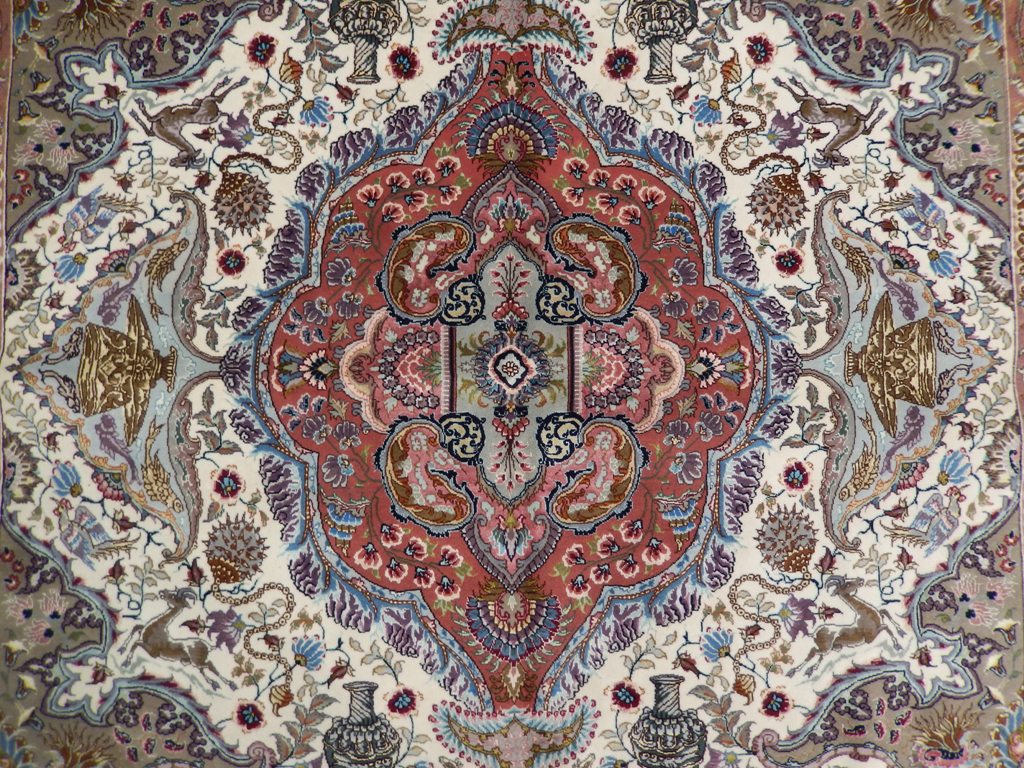 6.6 x 10 Super Fine Quality Authentic Persian Tabriz Rug Wool and Silk 70 Raj 500 KPSI #PIX-21982