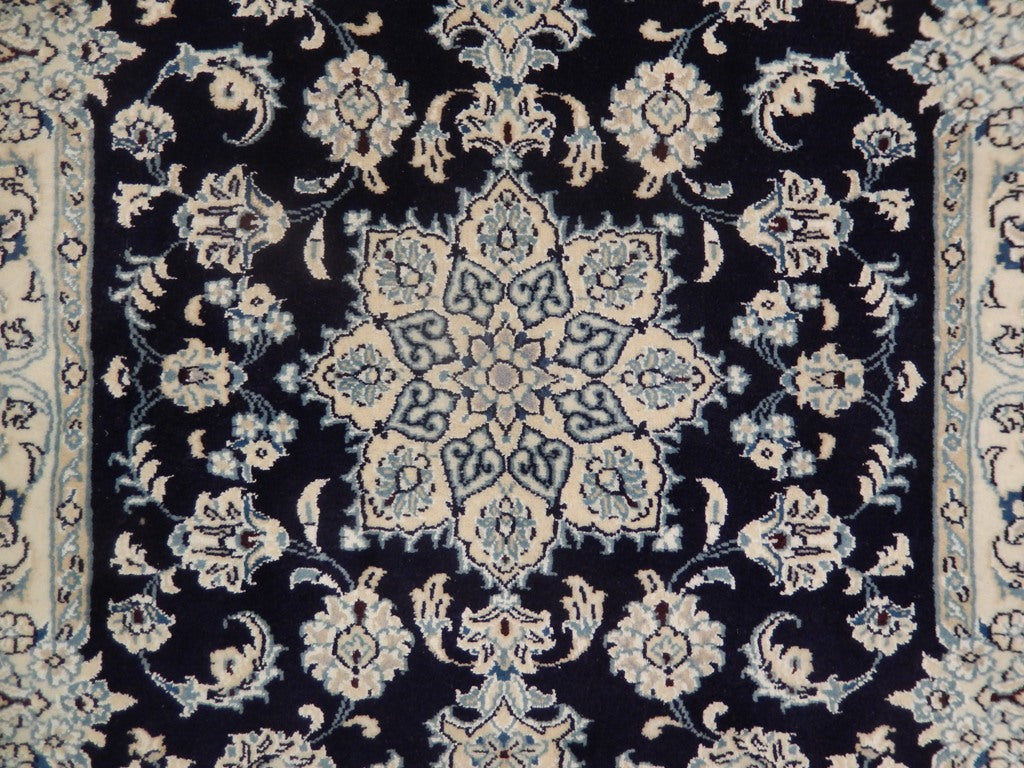 2.6 x 3.7 Persian Nain Rug Wool and Silk #PIX-23051