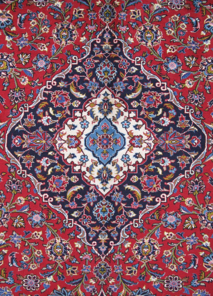 8 x 12  SIGNED Authentic Classic Quality  Persian Kashan Rug  #B-81301