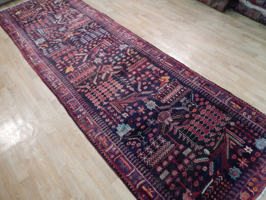 3.10 x 12.5 Semi-Antique Persian 4 feet Wide Runner #B-71778