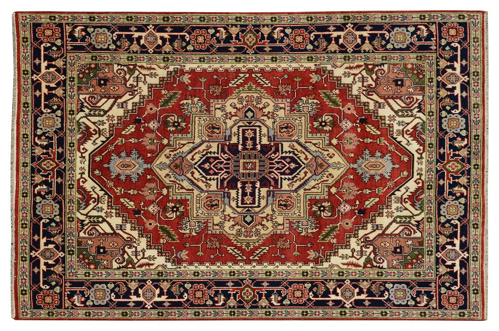 8 x 9.9 NEW Hand-Knotted India Serapi Heriz Rug #B-79305