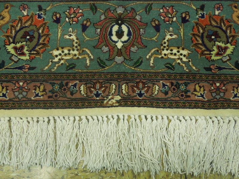 6.1 x 9.5 Iran Handmade Tabriz Rug - Genuine Persian Carpet with Animal Design #PIX-18059