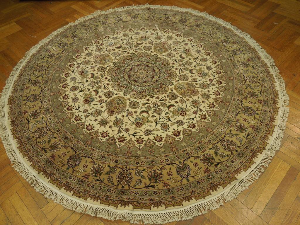 8 x 8 Quality Wool and Silk handmade Rug  #PIX-20858