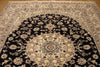 Load image into Gallery viewer, 8 x 11.4 Authentic Persian 9 La Nain Rug  Wool and Silk Blue #PIX-14346