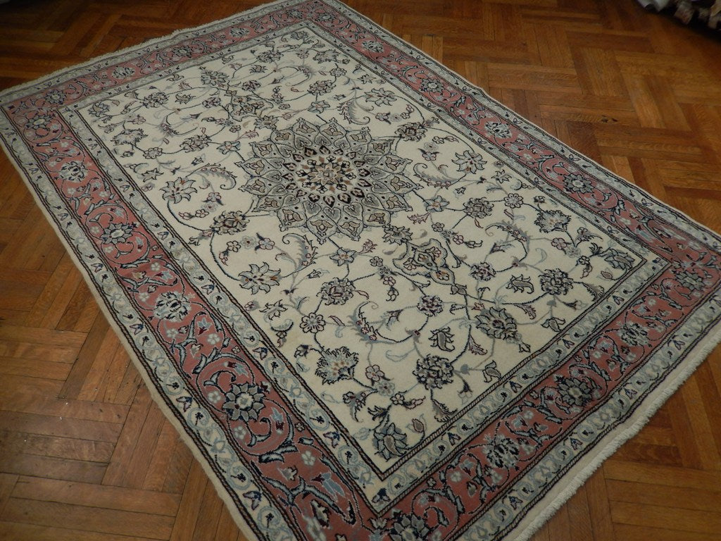 6.6 x 9.6 Authentic Persian Tabriz Rug Handmade Iran Wool and Silk #PIX-21985
