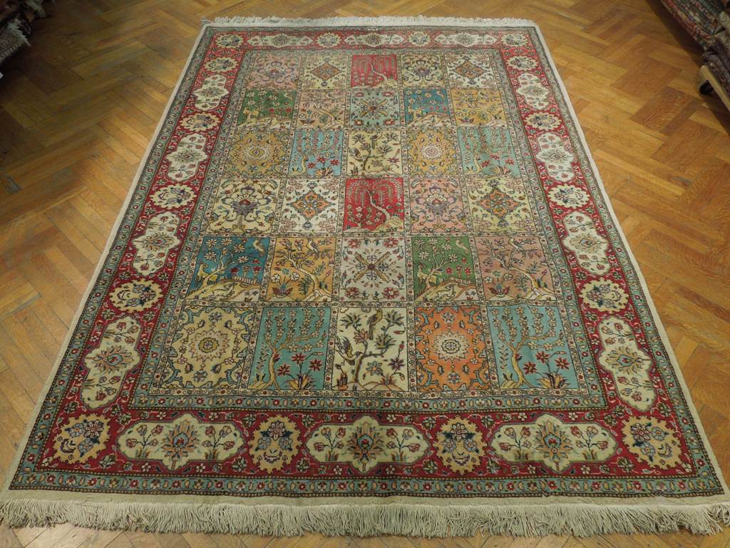 7.4 x 10.2 Persian Handmade Wool Tabriz Garden Bakhtiar Rug  #PIX-25667