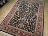 Load image into Gallery viewer, 6 x 8.10 High Quality Wool and Silk New Handmade Rug BLACK #PIX-18826