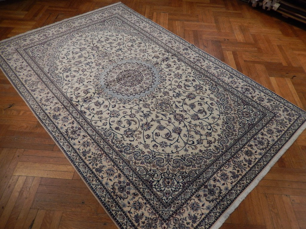 6.8 x 10 Signed Habibian High Quality Authentic Persian Nain Rug 6 LA Handmade Iran Wool and Silk 500 KPSI #PIX-22016