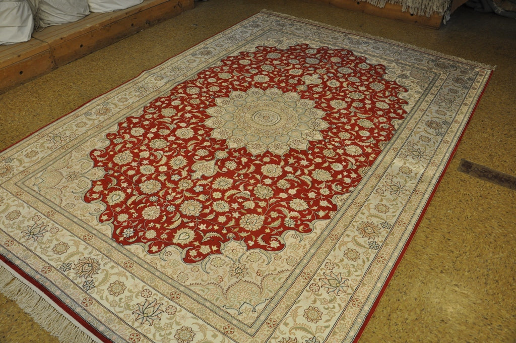 6 x 9 Handmade Persian Authentic Iran Floral Elegant Area Rug #PIX-27607