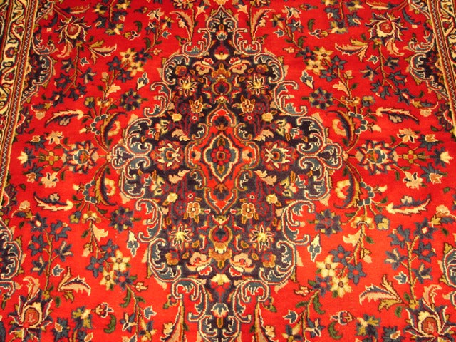 6.6 x 9.9 Persian Mashad Rug Traditional Carpet #PIX-14985