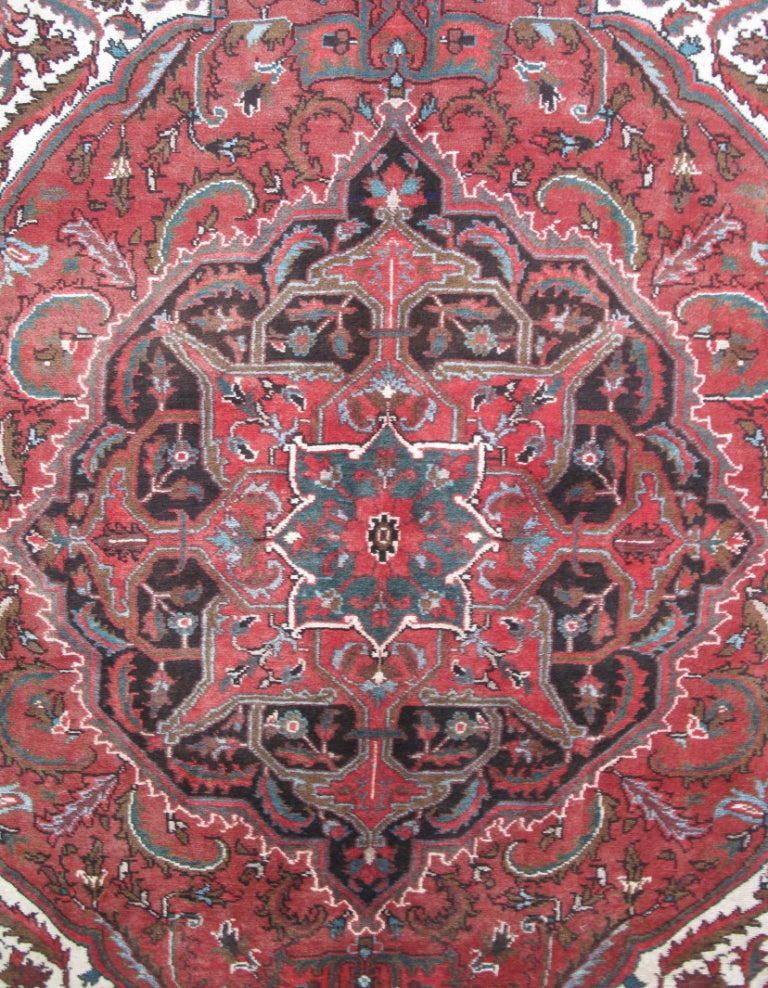 6.3 x 9.4 Persian Heriz Rug Tribal Iran #B-81286
