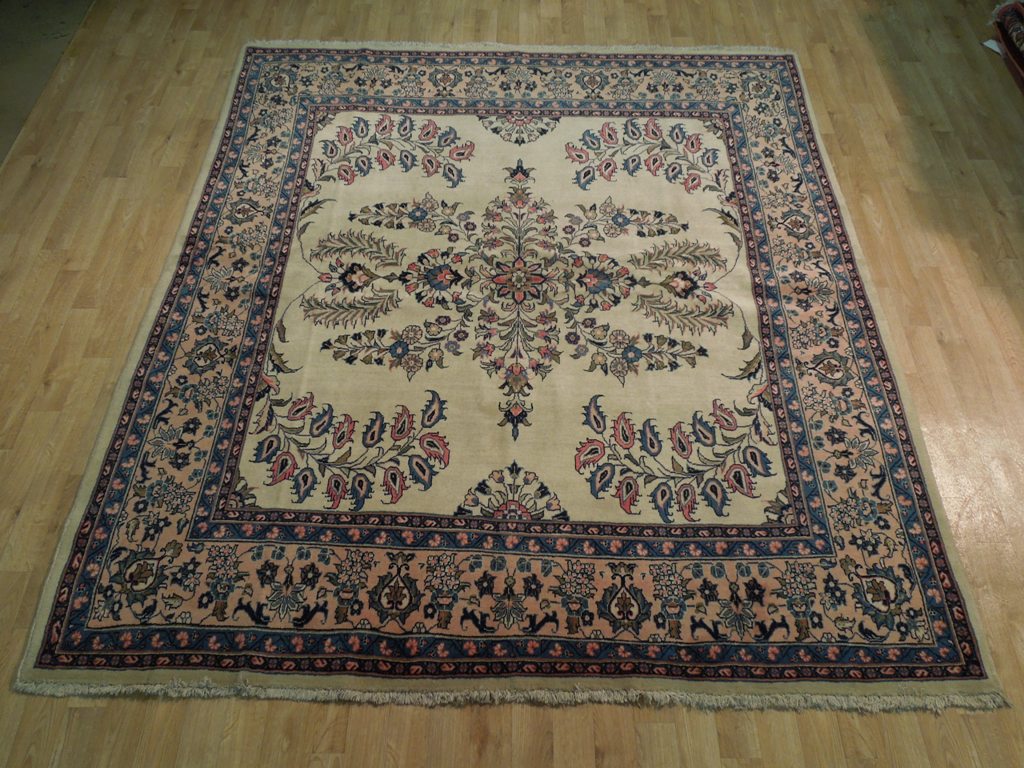 6.10 x 7.7 SQUARE Persian Sarouk Rug #B-72433