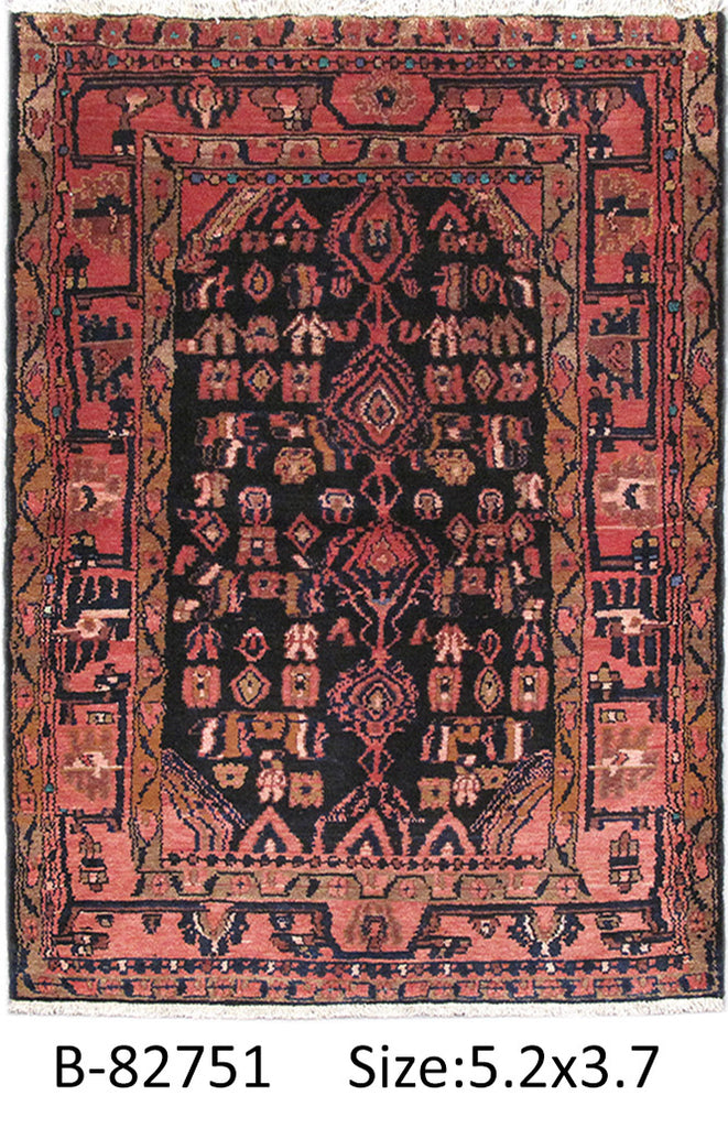 3.7 x 5 Nice Decorative Tribal Persian Hamadan Mahal Malayer Rug #PIX-82751