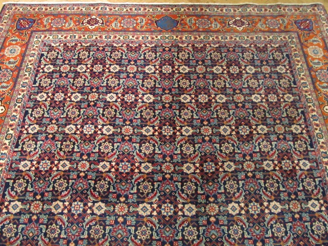 6.7 x 9.3 Genuine Persian Tabriz Herati Mahi Wool Rug #PIX-15320