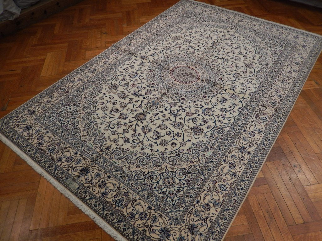 7 x 10.3 Authentic Persian Nain Rug 6 LA High Quality Wool and Silk Iran #PIX-22027