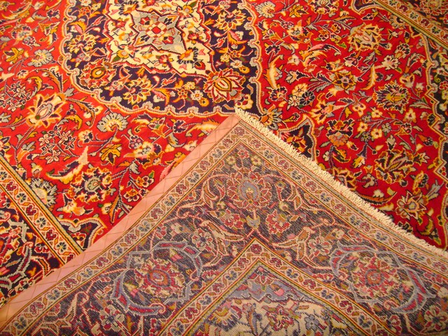 7.7 x 10.6 Persian Kashan Rug Classic Traditional #PIX-7047