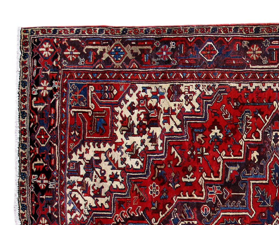 8 x 11 Genuine Persian Heriz Rug Tribal Carpet #B-80873