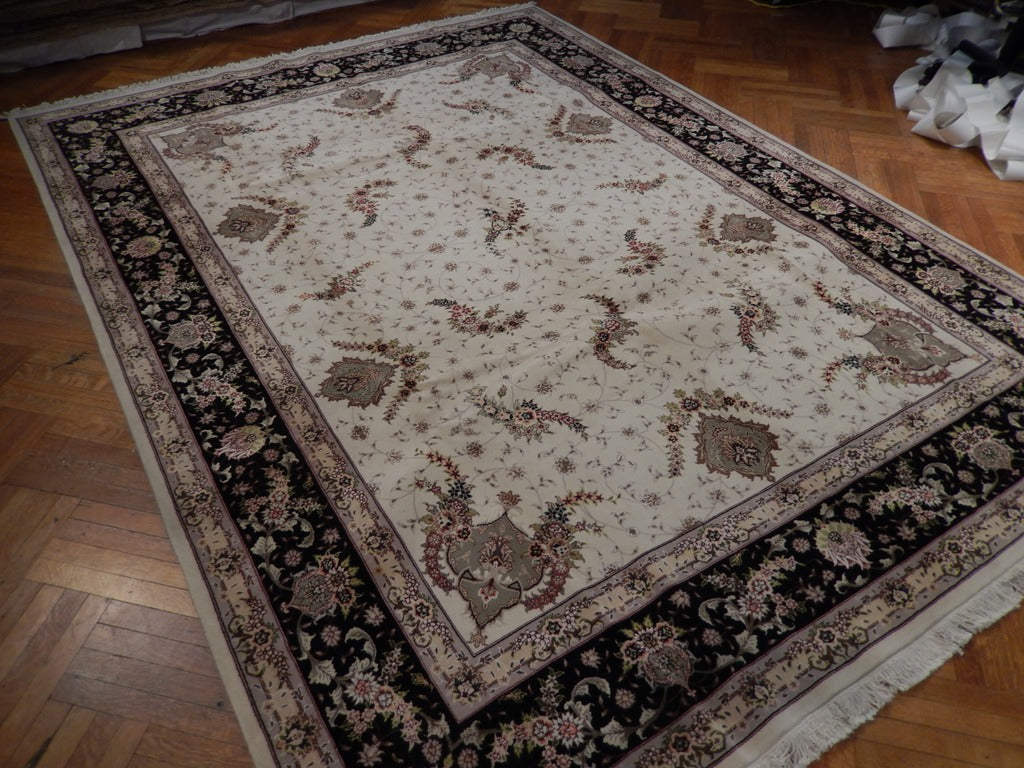 9 x 12 Fine Quality Hand-knotted Wool and SIlk Rug #PIX-21468