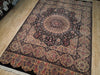 Load image into Gallery viewer, 5.10 x 8.8 High Quality Wool and Silk Handmade Rug French Savonnerie BLACK #PIX-18807