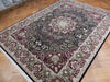 Load image into Gallery viewer, 8.9 x 12 Fine Handmade Rug Wool and Silk BLACK #PIX-21899
