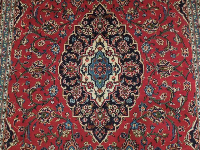 6.7 x 10.2 Genuine Persian Kashan Classic Traditional Rug #PIX-15313