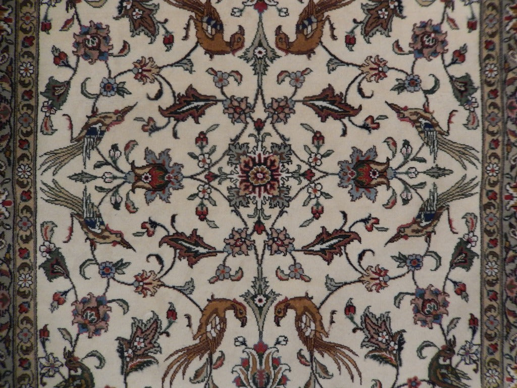 3.0 x 5.2 Fine Persian Tabriz Rug LOVE BIRDS #PIX-22783