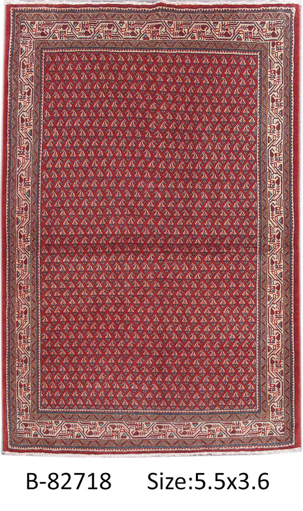 3.5 x 5.4 Persian Hamadan Saraband Mir Herati Rug Iran #PIX-82718