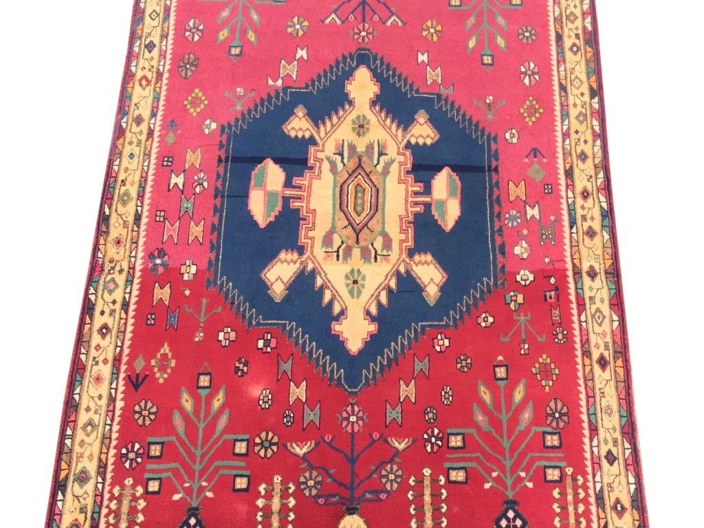 5.5 x 8. Persian Tribal Handmade Wool Sirjan Rug #B-81680