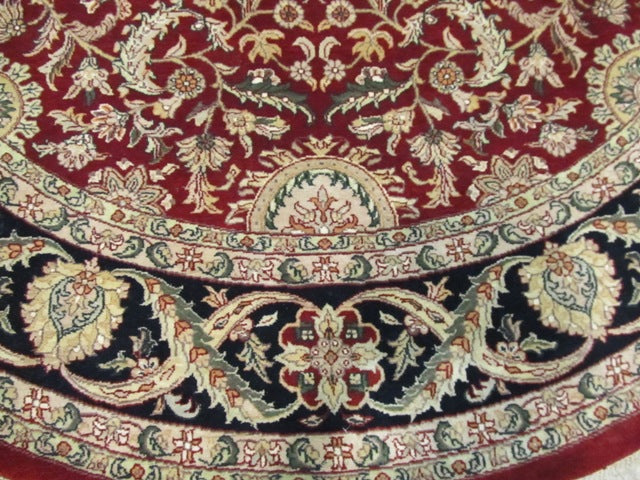 8 x 8 ROUND High Quality Wol and Silk handmade Rug  #PIX-15657