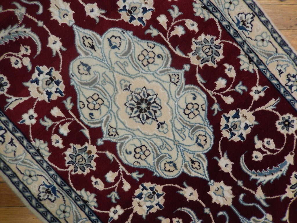 2.2 x 4.6 Persian Nain Rug Handmade Iran #PIX-23060