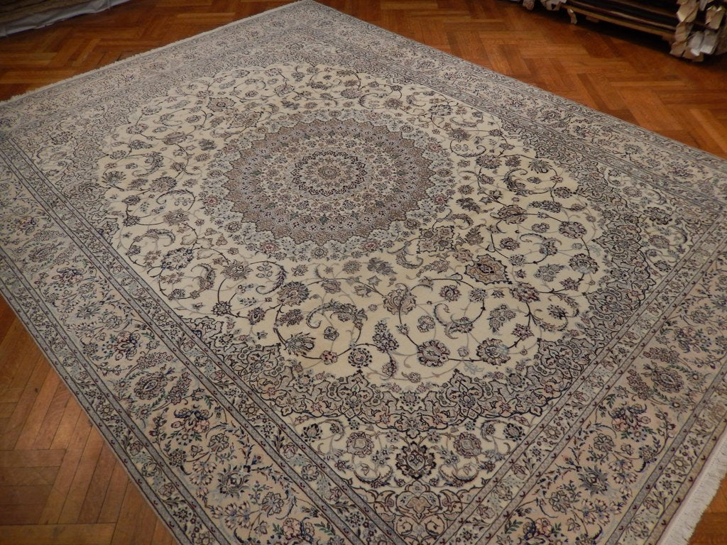 10 x 13 SIGNED Habibian Super Fine Persian 6 La Nain Rug Wool and Silk 500 KPSI Authentic IRAN #PIX-21930