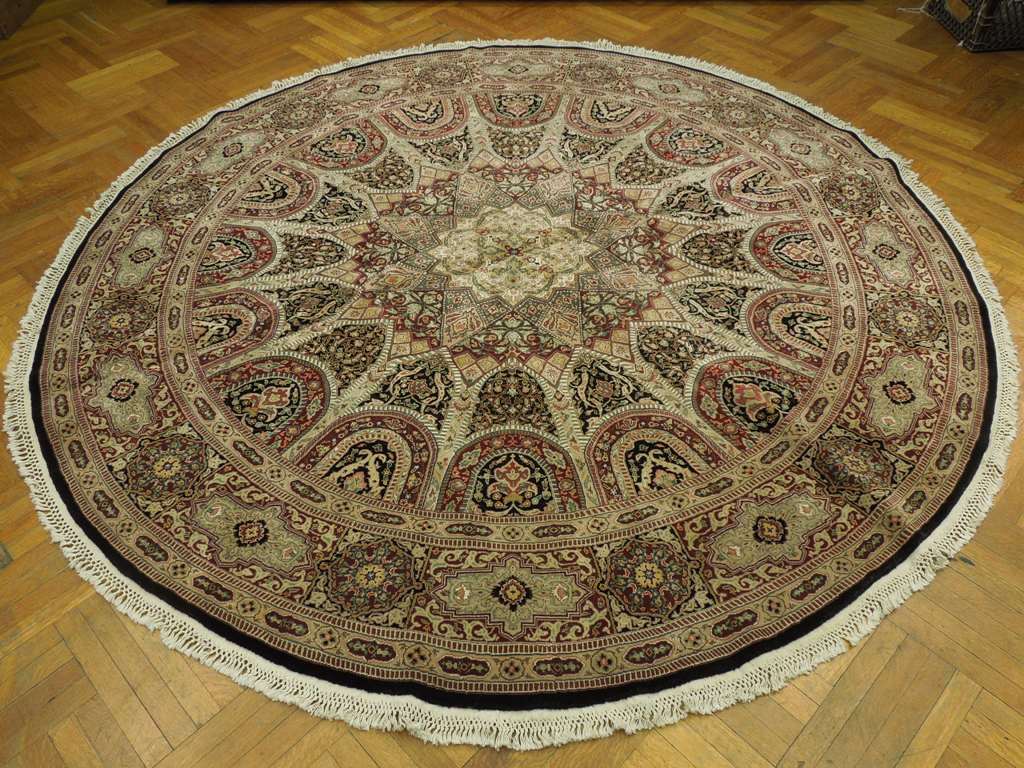 10.0 x 10.3 Feet ROUND Fine Hand-knotted Rug DOM GONBAD #PIX-20868
