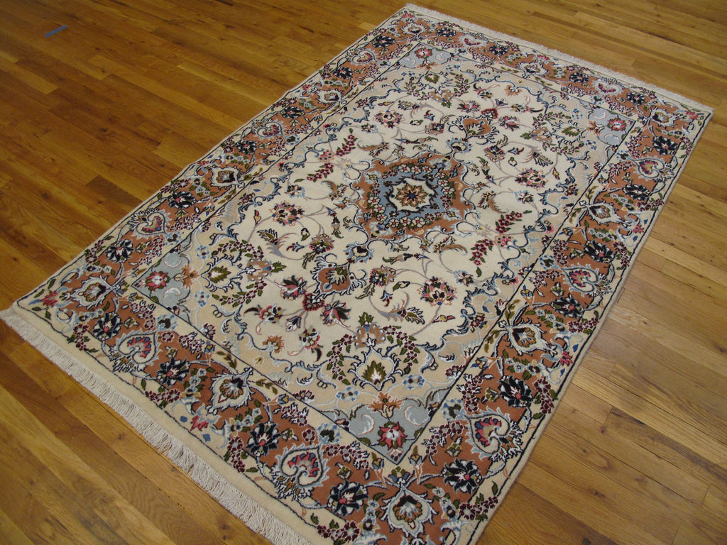 4.3 x 6.5 Genuine Persian Tabriz Rug Wool and Silk Handmade Iran #PIX-26208