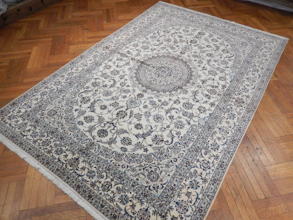 6.9 x 10 Signed Habibian Super Fine Persian Nain Rug 6 LA 500 KPSI Wool and Silk Handmade Iran #PIX-22003