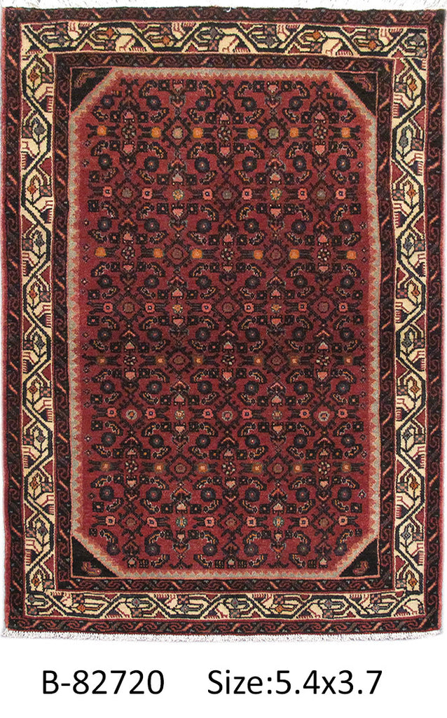3.7 x 5.4 Persian Hamadan Rug Iran Tribal #PIX-82720