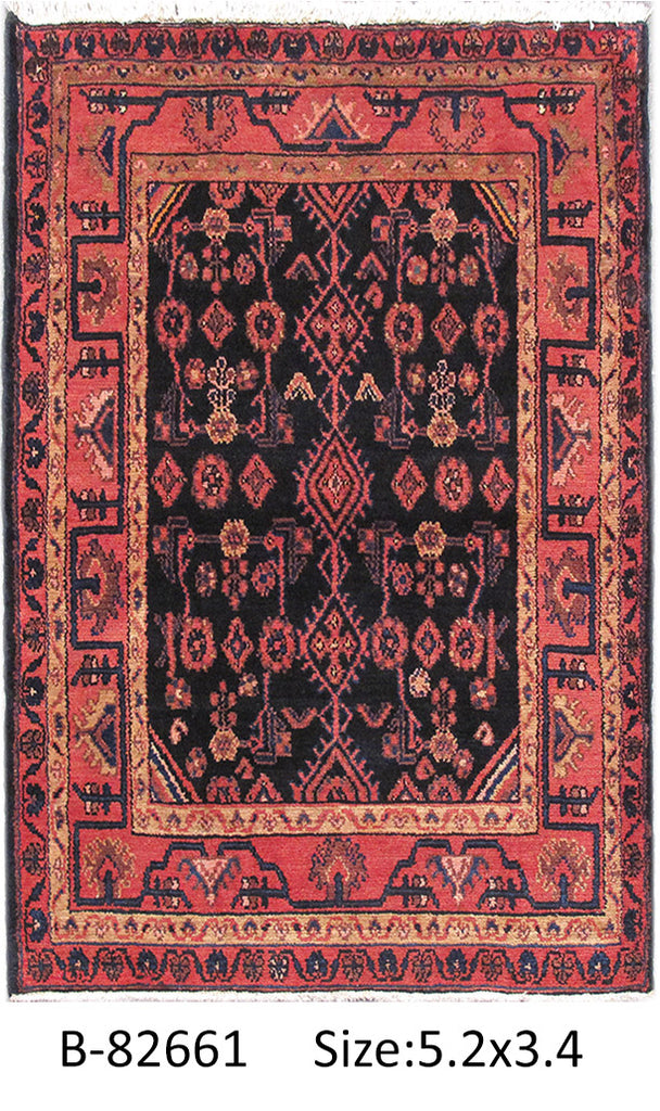 3.7 x 5.2 Tribal Rug Persian Carpet Ethnic Iran #PIX-82661