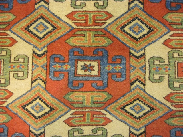 6' x 7' Chechen Kazak Rug Wool on Wool #PIX-15920