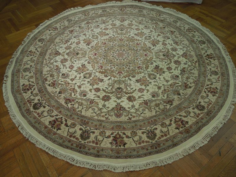 9.2 x 9.2 Feet ROUND Hand-Knotted Fine Rug #PIX-17190