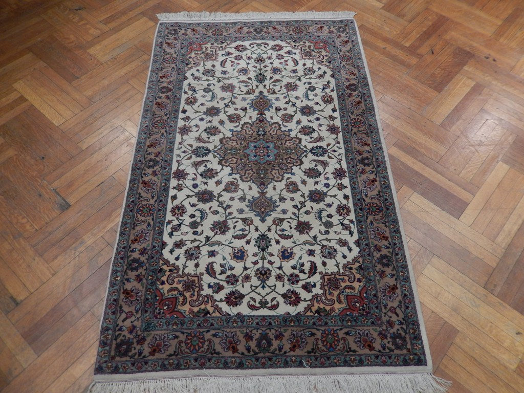 4.3 x 7 Handmade Persian Tabriz Wool Silk Rug 400 KPSI #PIX-21795