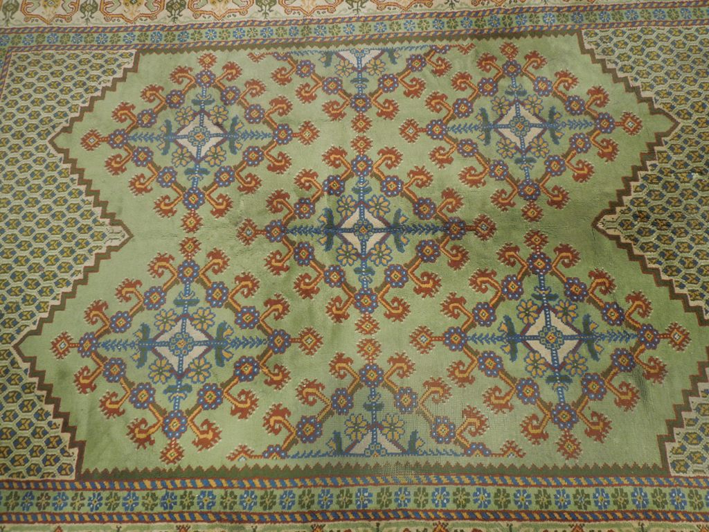 8.10 x 11 GREEN Turkish Oushak Rug #PIX-23684