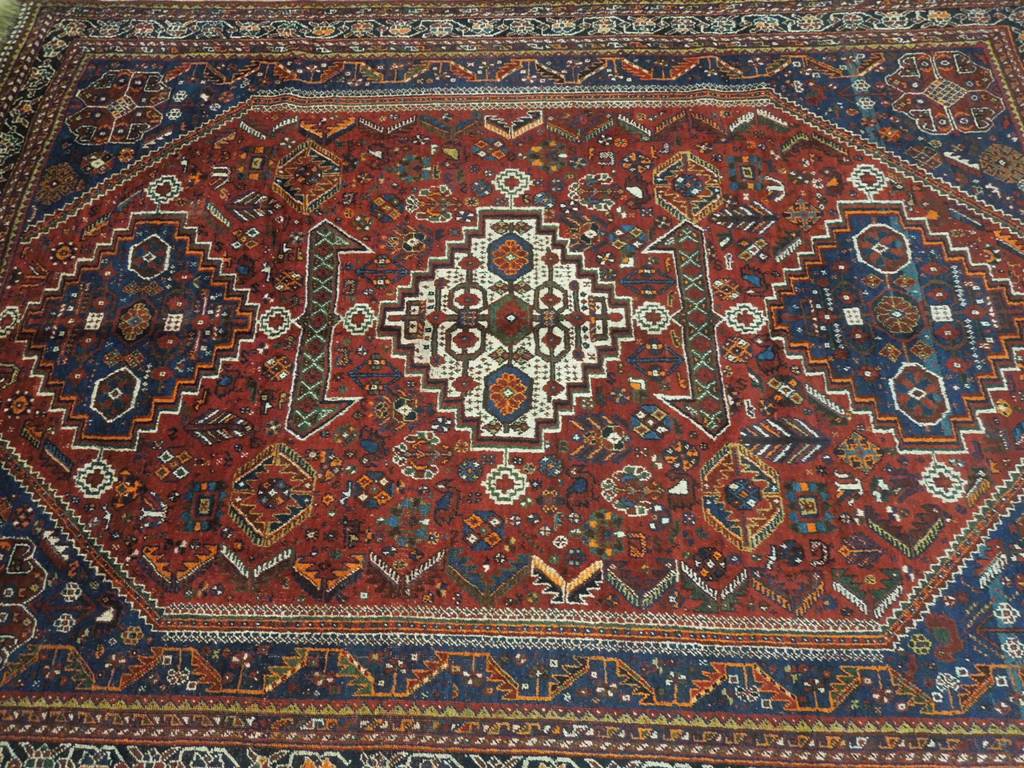 7.2 X 10.0 Ethnic Persian Tribal Shiraz Qashqai Rug Wool On Wool #PIX-23880