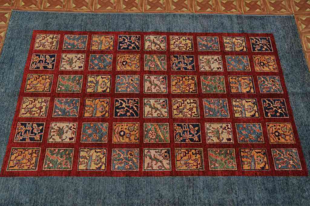 6.3 x 9.5 New Handmade Chechen Kazak Rug Bakhtiar Garden Pattern #PIX-24997