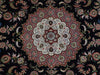 Load image into Gallery viewer, 8.2 x 10 Authentic Persian Tabriz Rug Black Wool and Silk High Quality Handmade Iran 400 KPSI #PIX-21851