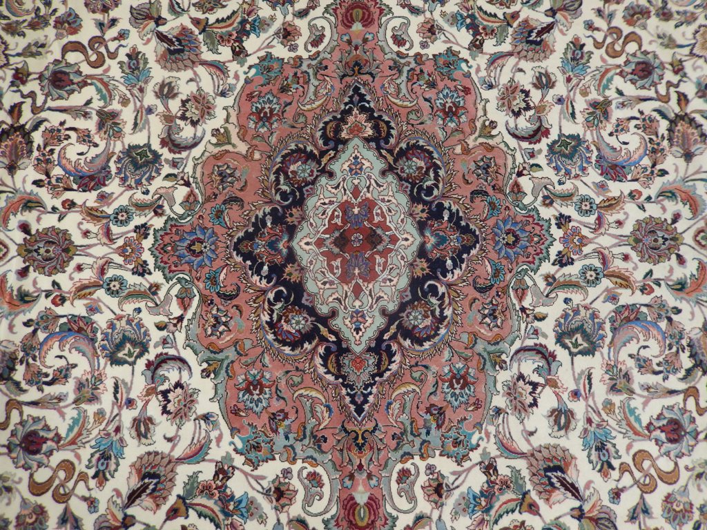 10 x 13 High Quality Authentic Persian Tabriz Rug Handmade Iran Wool and Silk 400 KPSI #PIX-21937