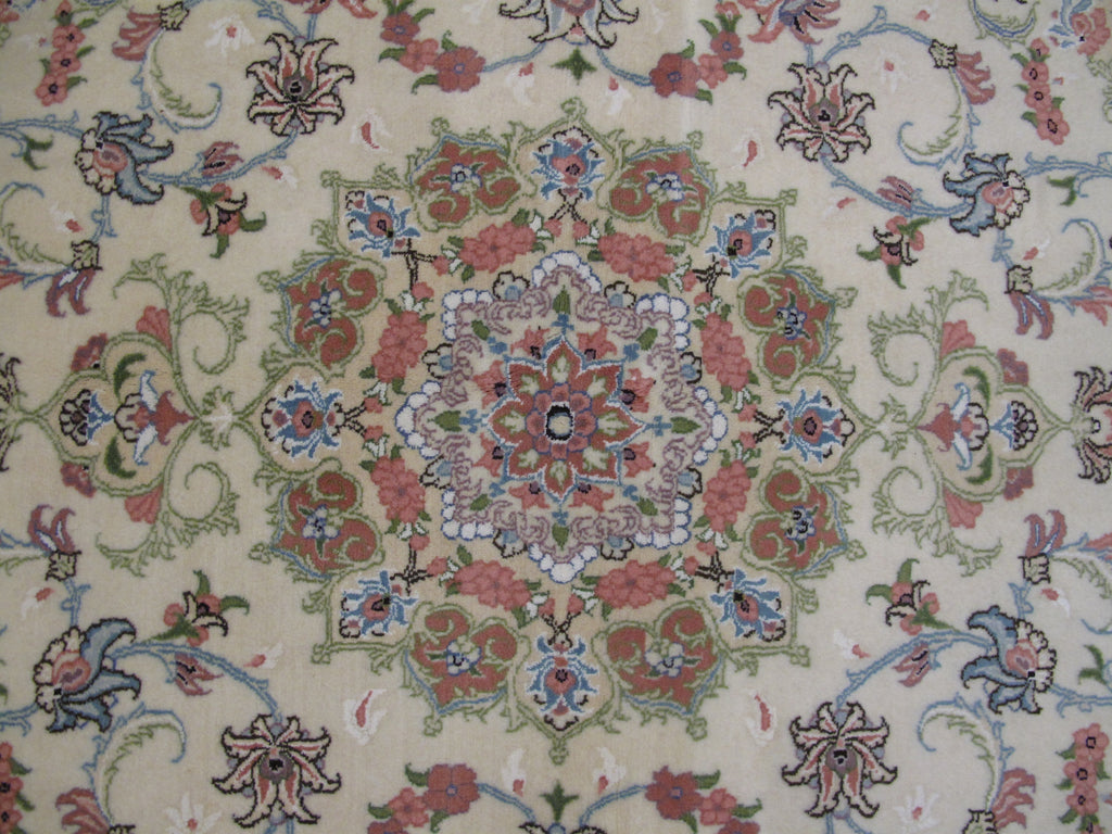 4.9 x 6.7 High Quality Authentic Persian Tabriz Rug Handmade Iran Wool and Silk 400 KPSI #PIX-29298