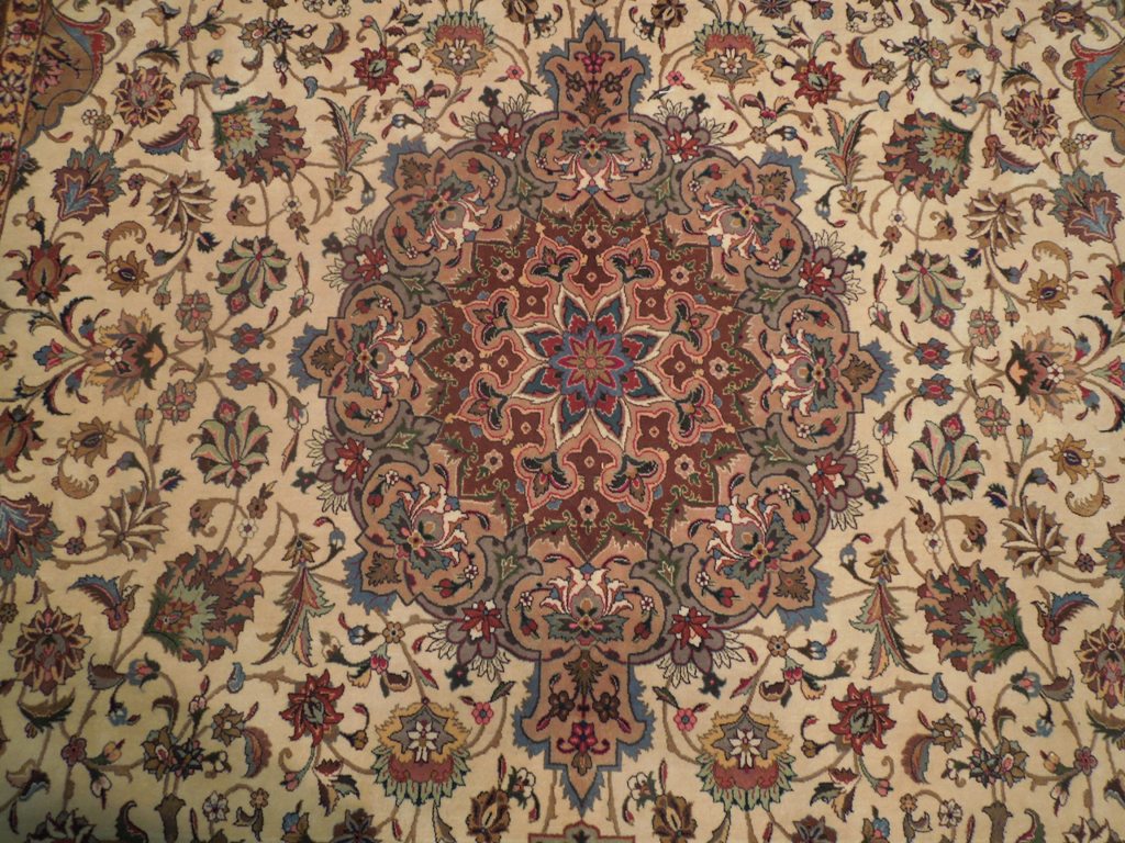 7.9 x 10.3 SIGNED Authentic Persian Tabriz Rug High Quality 400 KPSI #PIX-18227