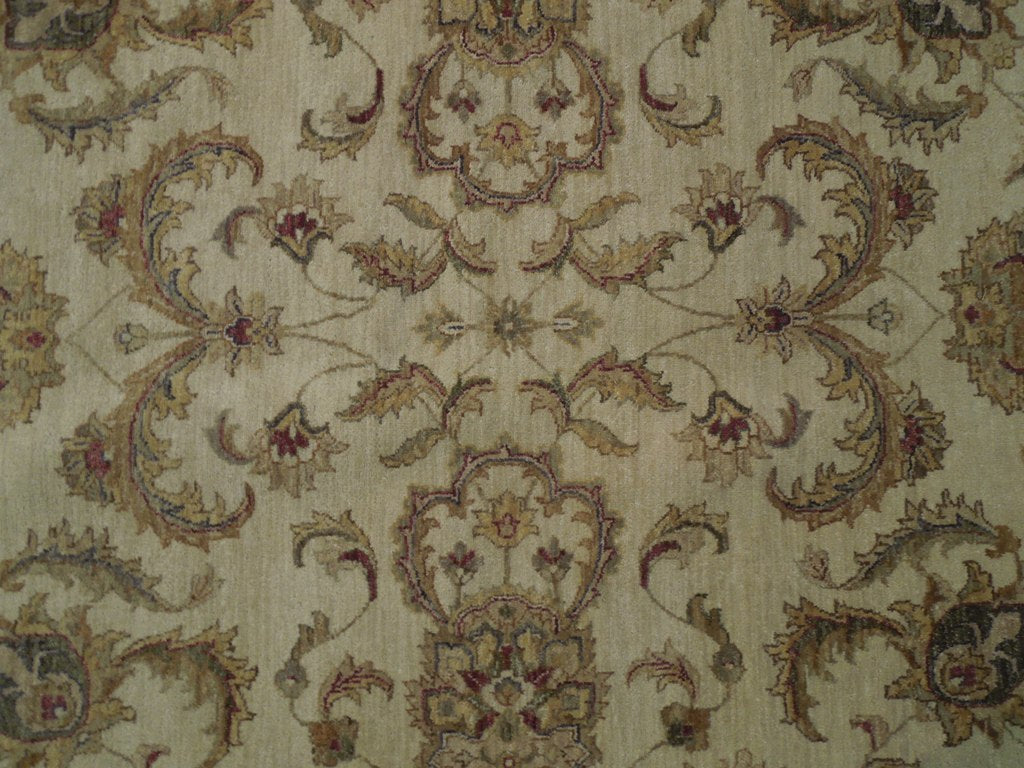 8 x 10 Neutral Beige Gold Dense Natural Wool Rug #B-72525